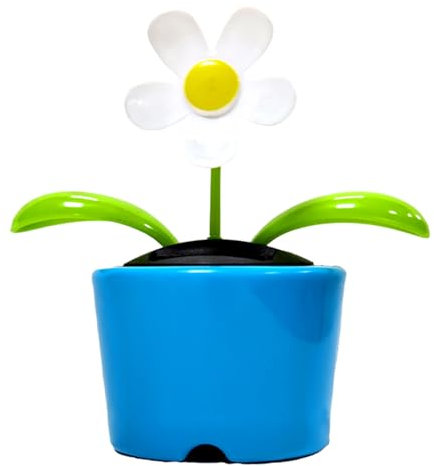 Juguetes solares, flores oscilantes alimentadas por energía solar, figuras de coche de 4.53 x 4.33 x 2.36 pulgadas, resistentes a la intemperie, decoración al aire libre para sala de estar, adorno de