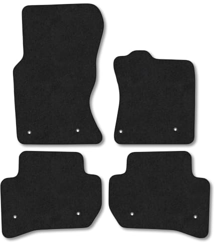 Jaguar F-Pace (2015-2020) Premium Carpet Car Mats | Black Edge Trim Premium Floor Mats Tailored Fit Full Coverage Protection Accessories Easy Clean Anti Slip Made in the UK