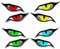 NHPY 4 Paio Adesivi Moto, Adesivi Per Moto, 70 * 30Mm Adesivi Catarifrangenti Moto, Adesivo 3D A Forma Di Occhi Malvagi Per Auto, Moto, O Casco, Pellicola Catarifrangente，Sticker Moto(4Colores)