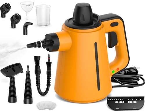 Nettoyeur Vapeur, avec 10 Accessoires 3,5 bar 380 ml pour éliminer la Saleté et la Graisse, Nettoyeur Vapeur pour Canapé 1050 W pour Nettoyer les sols, les Meubles et les Voitures