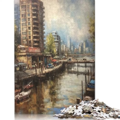 Adult Jigsaw Puzzle Vancouver Charm Canada Wood Puzzles for Adults Educational Game Challenge Toy 300pcs (40x28cm)