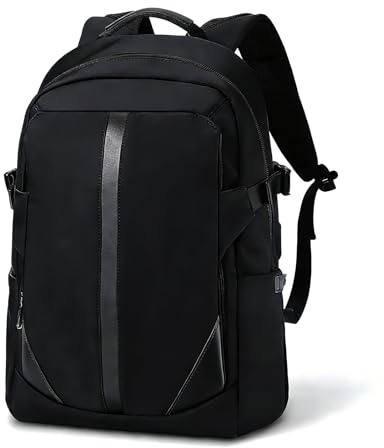BJIAX Laptop Backpack for Men, Business Backpack with USB Charging for 15.6 Inch Computer Bag, 30L Black Lightweight Anti-theft Water-Resistant Backpack, Suitable Business Work College Travel