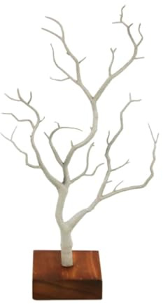 MAGICLULU Organizzatore Gioielli a Forma di Ramo da Tavolo in Legno e Pe | Espositore per Orecchini, Anelli e Collane, Design Ornamentale per Comò, Adatto a Studio e Caffetteria