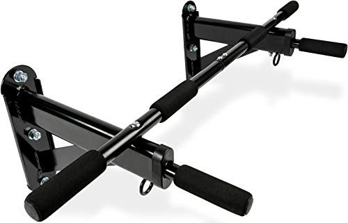 POWRX Klimmzugstange Deluxe zur Wandmontage inkl. Workout | inkl. Befestigungsmaterial und Anleitung | Max. belastbar bis 136 kg