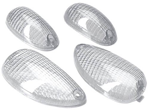 one by Camamoto Code 77206322 Set mit Glassteinen, Blinker, vorne und hinten, transparent, kompatibel mit Congilera Typhoon nrg 50-125cc erste Serie