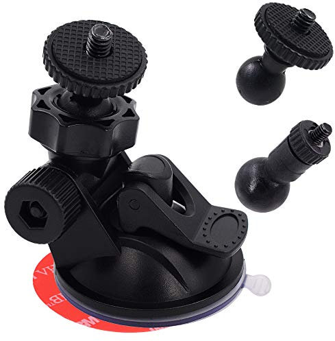 iSaddle CH01A 1/4-20 Thread Camera Suction Mount Tripod Holder In Dash Cam Mount Holder