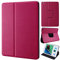 doupi Flip Cover pour iPad Pro 9,7 Pouces, Smart Coque de Protection avec Fonction Sleep/Wake Up Protecteur Housse Étui à Rabat Magnétique Style Livre avec Support, Rouge Rose