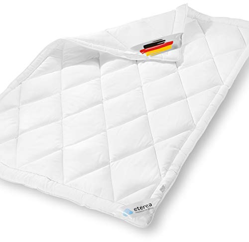 etérea Microfaser Steppdecke - Frieda Medisoft - 95° waschbar, Kochfest & Allergiker geeignet - Sommer Steppbett, 155x200 cm, Weiß, Bettdecke Made in Germany