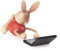 Osterhase Stupsi mit Laptop - Dregeno Erzgebirgische Holzkunst - Artikel 224/648/11