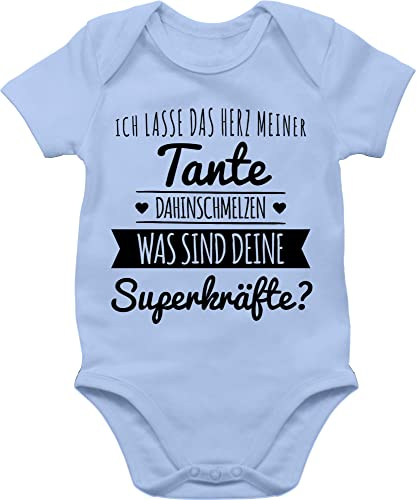 Baby Body Junge Mädchen - Tante Herz dahinschmelzen - 1/3 Monate - Babyblau - ausgefallene babygeschenke babykleidung tantes aunt teyze bodys tanten geschenke tante+baby-kleidung auntie meine