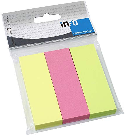 Pagemarker brilliantmix, 3 Blöcke mit je 100 Blatt im Polybeutel, je 25 x 75mm