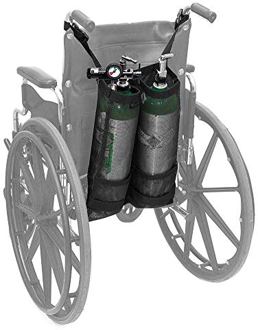Rziioo Double Porte-Bouteille d'oxygène pour Porte-Bouteille d'oxygène Walker Walker en Fauteuil Roulant Convient aux Bouteilles d'oxygène D et E
