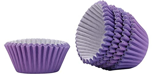 100 Mini Cupcake Cases Baking Muffin Cake Birthday Wedding Home Party (Purple)