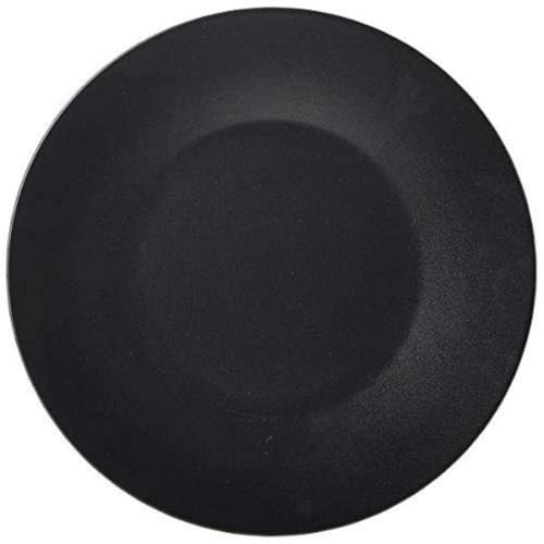 Luna Black Stoneware Wide Rim Plate 11inch / 27.5cm - Pack of 6