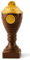 Pokal aus Schokolade ''Platz 1'' - 22cm Schokoladenpokal aus Vollmilchschokolade - Deutsche Handarbeit ideal als Geschenk - 200g