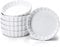 Taeochiy 8 Oz Creme Brulee Ramekins, Porcelain Ramekins Oven Safe, Round Tart Pan Mini Fluted Quiche Dishes, Set of 6, White
