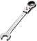 Aoktorkit Clé à cliquet à tête flexible 24 mm, clé à cliquet professionnelle en acier chromé vanadium, 72 dents, 12 points pour bricolage, tuyauterie, réparation de vélo et entretien domestique