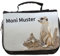 Manutextur Kulturbeutel mit Namen - personalisiert - Motiv Erdmännchen - viele Motive – Kulturbeutel - Größe 23x17x5 cm - persönliches Geschenk mit Wunsch-Motiv und Wunsch-Name