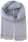 DAVIDOFF PARIS Herren Schal Grau/Orange – eleganter Schal aus 100% Wolle – leichter Wollschal mit Clous de PARIS Muster und Akzenten Orange