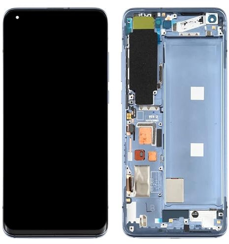 para Xiaomi Mi 10 5G reemplazo de Pantalla Original para Xiaomi Mi 10 Pro 5G M2001J2G M2001J2I Pantalla LCD táctil digitalizador Panel de Vidrio reparación Kit +Herramientas (Azul con Marco)