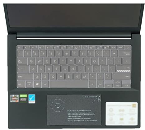 MiNGFi Silicone Clavier Coque de Protection/Couverture pour ASUS Vivobook Pro 14 OLED K3400 M3401 14X M7400QC - Transparent