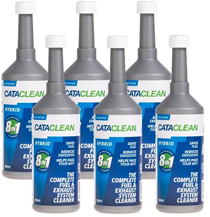 Cataclean Hybrid Fuel & Exhaust System Cleaner 6 x 500ml | Fuel Additive, Catalytic Converter Cleaner, Valve & Injector Cleaner, Pre MOT Emissions Reducer, Supports Engine Performance