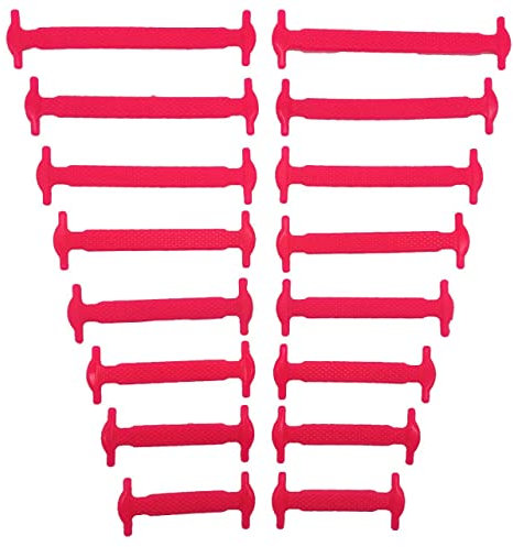 AONAT Lacci elastici in silicone,Lacci Silicone Impermeabile, ricambio per lacci,No Tie Lacci per scarpe per bambini e adulti,No-tie lacci delle scarpe Per Adolescenti E Sportivi-Rosa