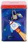 I-TOTAL® – Lustige Spardose mit Vorhängeschloss und Schlüssel, Sparbüchse aus Metall mit Verschluss (Space Adventure)