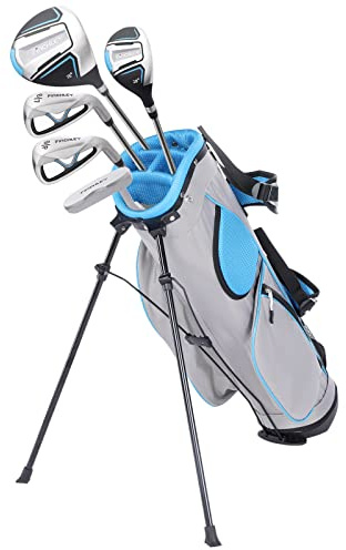FINCHLEY Kids Golf Clubs Set for Boys & Girls Aged 8-12, Includes Driver, Hybrid, 7# & 9# Irons, and Putter for Right Hand, Blue