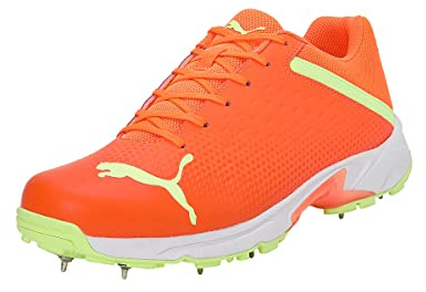 PUMA Herren Spike 22.2 Cricketschuh, Ultra Orange-Fast Gelb-Weiß, 46 EU