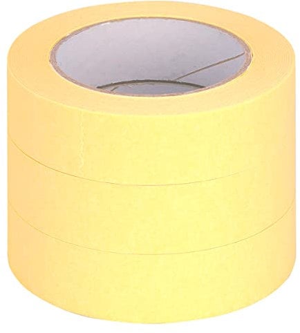 verpacking Kreppband 50 m lang Malerkrepp Malerband, Breite 30 mm Abdeckband Klebeband Malerabdeckband Malerklebeband Handwerkerband (3 Rollen)