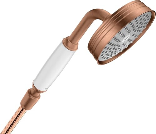 hansgrohe AXOR Montreux Handbrause 100 1jet Classic, 16320310, Farbe: Brushed Red Gold