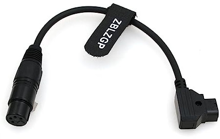 ZBLZGP D-tap male to Xlr 4-pin Female Power Cable for Blackmagic URSA Mini Pro 4.6K Camera LVM-170A Tvlogic Monitor ROLAND EDIROL R88 (Straight Cable-25cm)