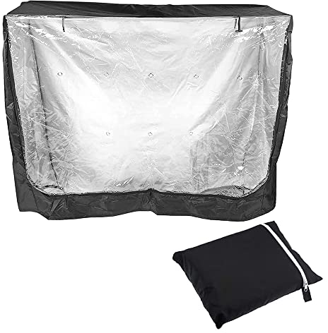 TopHomer Kaninchenstall Abdeckung 121,9 cm Universelle Doppeldecker Stallabdeckung für Meerschweinchen Kaninchenställe Staubdicht Winddicht Wasserdicht Schwarz