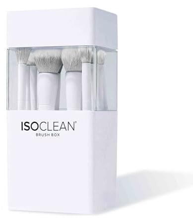 ISOCLEAN Makeup Brushes, 12 Piece Creator Brush Collection with Brush Box, MUA Professional Grade Makeup Brushes for Foundation, Eyebrows, Eyeliner, Eyelids, Eye Shadow, Powder, Concealer, Highlighter