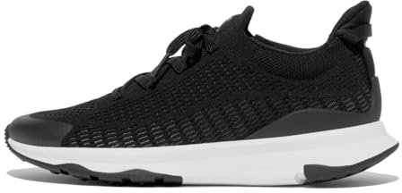 Fitflop Vitamin Ffx Knit Sports Sneakers, Zapatillas Mujer, Negro/Gris, 39 EU