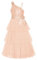 GRACE KARIN Girl Tulle Sequin Dresses with Belt One Shoulder Sleeveless A-Line Maxi Wedding Birthday Evening Prom Gown 12-14 Years Old Rose Gold