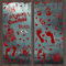 BBLIKE 9 Hojas de Imágenes para Ventanas de Halloween, Decoración con Pegatinas de Huellas de Manos Sangrientas para Puertas de Cristal