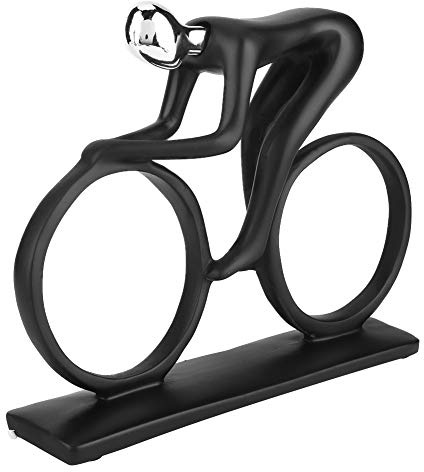 Rankomu Sport-Skulptur aus Kunstharz, Moderne abstrakte Skulptur, Ele Athlete Statue, Sportfigur, Sportthema, Harz-Skulptur, Fahrradfahrer-Design, 25,4 cm hoch, Heimdekoration, Kunststück