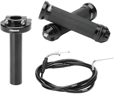 nibbi Throttle Assembly Set,7/8'' Grips 22mm Twist Throttle with Throttle Cable,fit for Scooter GY6 Moped ATV