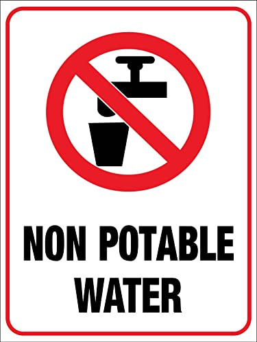 Kein Trinkwasser Warnschild Metall Schilder Retro Deko Blechschild Vintage-Dekoration Wandposter Für Badezimmer Garage Garten S