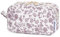 Narwey Make-up Taschen für Unterwegs Kleine Kosmetiktasche Leichter Kulturbeutel Reißverschluss Tasche Make-up Tasche für Damen und Herren (Kleine Staubige Rose Blume,Klein)