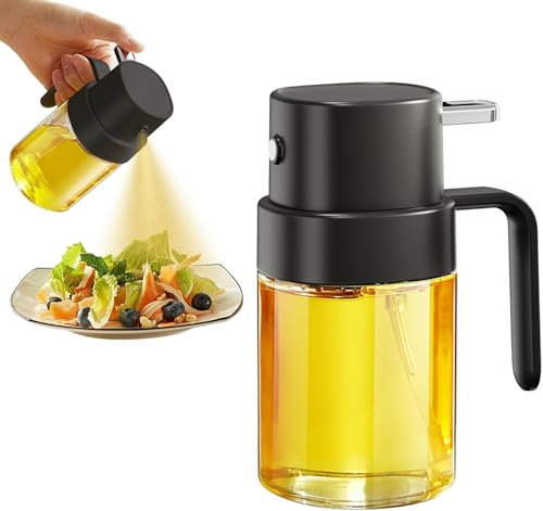 YARRAMATE Pulverizador de aceite para cocinar, botella de aceite de para cocina, pulverizador de aceite de oliva de grado alimenticio, rociador de aceite portátil para freidora