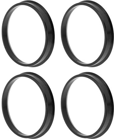 INFINAUTO 72.1mm to 65.1mm Car Wheel Hub Centric Rings Black Polycarbonate Wheels Center Shaft Shock Absorbing Hubrings 4 Pcs