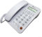Téléphone filaire avec répondeur numérique, identification de l'appelant et attente d'appel, idéal pour un usage quotidien (blanc)