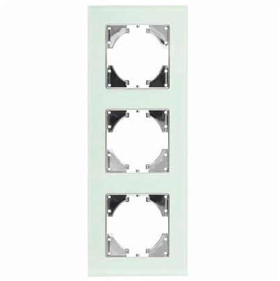 Einbauleuchte aus Naturglas, Rahmen aus 3 horizontalen Elementen, ideal für dekorative und funktionale Beleuchtung im Innenbereich.