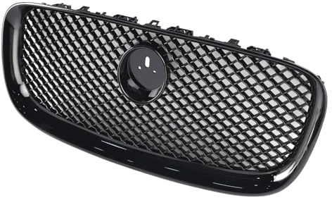 Artudatech Griglia paraurti Anteriore XF-R Style Front Bumper Grille Fit for Jaguar XF 2012-2015 Gloss Black (No Logo)