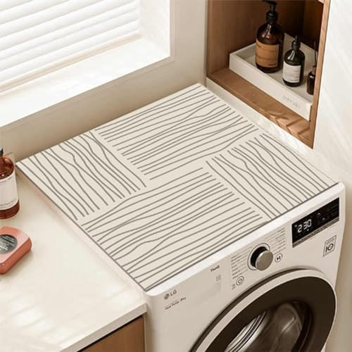 Housse de protection imperméable en cuir lavable pour four à micro-ondes et réfrigérateur 60 x 90 cm – anti-poussière et élégant