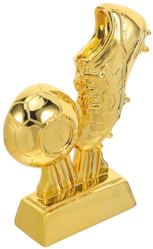 Uonlytech Coppa Calcio Festa Mondiale in Resina Placcata Oro, Coppa Calcio Design Realistico per Premiare Risultati Sportivi e Decorazione Club