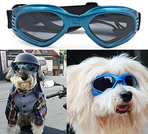 Zongsi Hundebrille Fashion Haustier Hund Sonnenbrille Eye Wear Hund Wasserdicht Schutz UV Sonnenbrille Schutzbrille für kleine Mittelhunde(Blau)